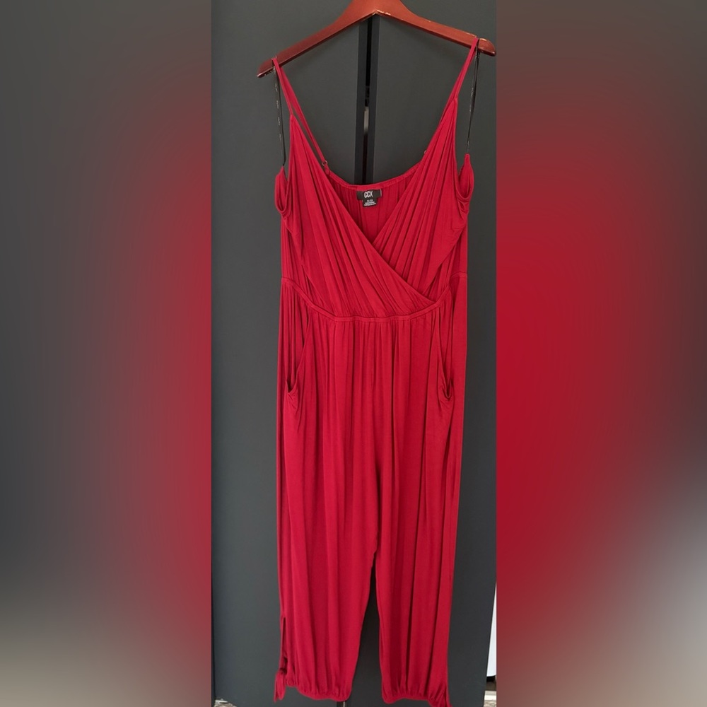 City Chic Elegant Red Jumpsuit